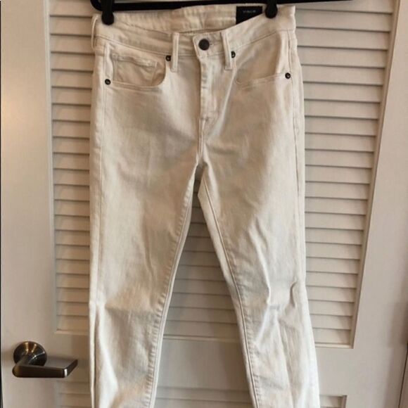 Skinny Mid-Rise Ankle White Italian Denim Jeans - Picture 5 of 5
